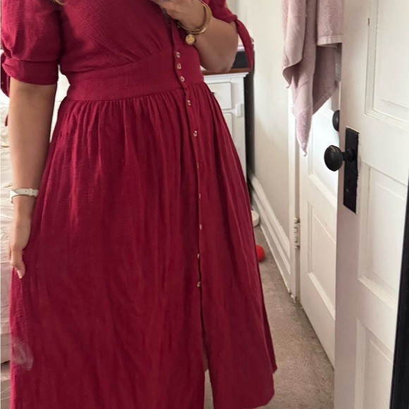 Free People Dresses & Skirts - Free People Red Long Sleeve Dress